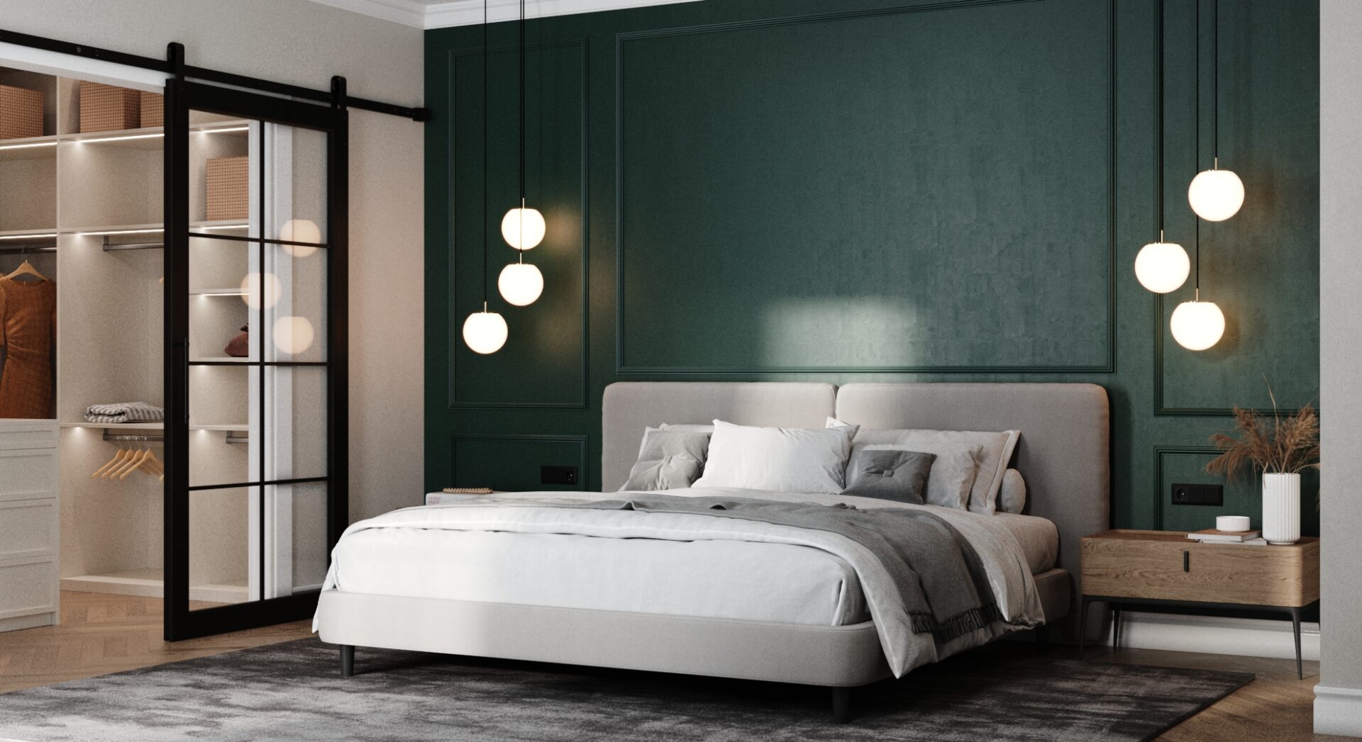 Dormitor matrimonial + dressing