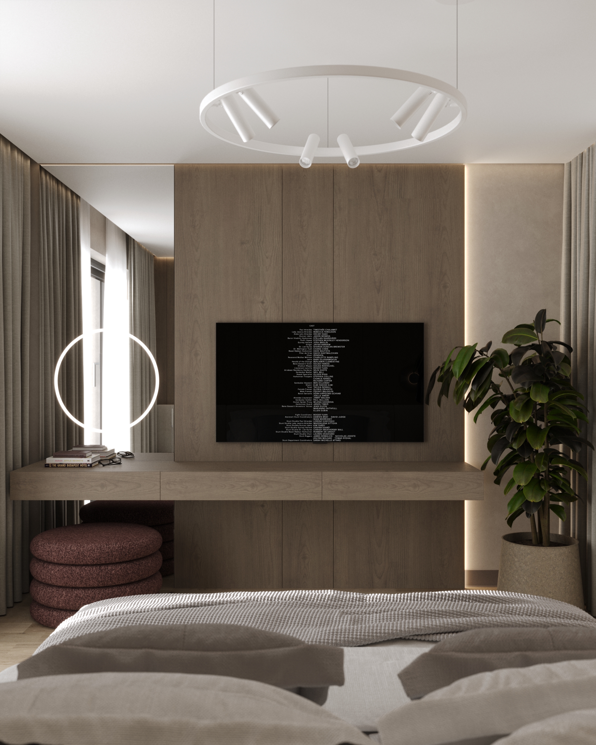 Master bedroom + dressing room