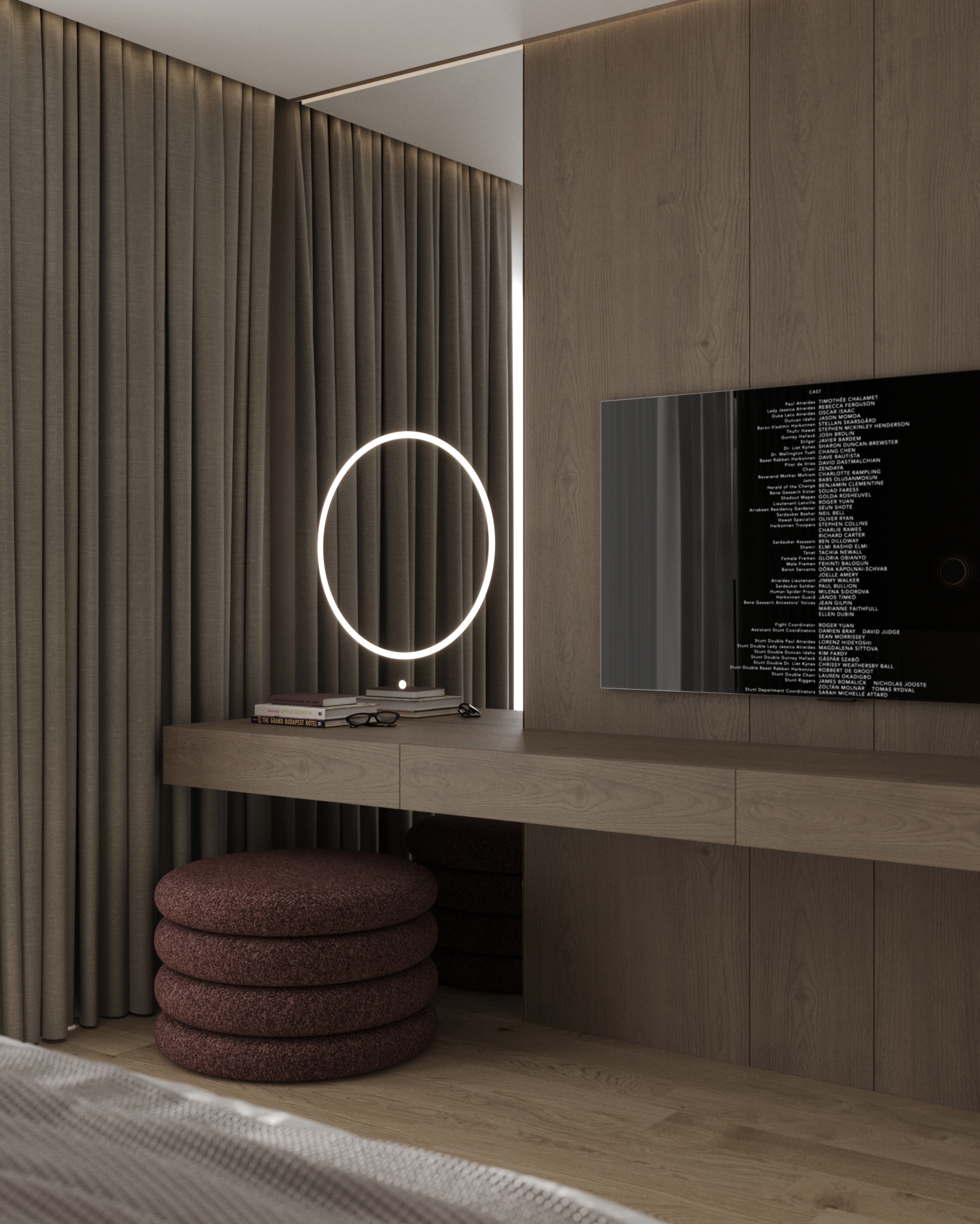 Master bedroom + dressing room